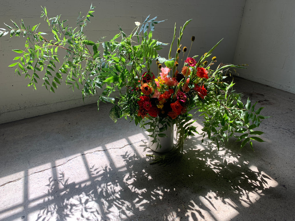 large and upscale flower arrangement for east bay delivery with high priced blooms and extra creativity