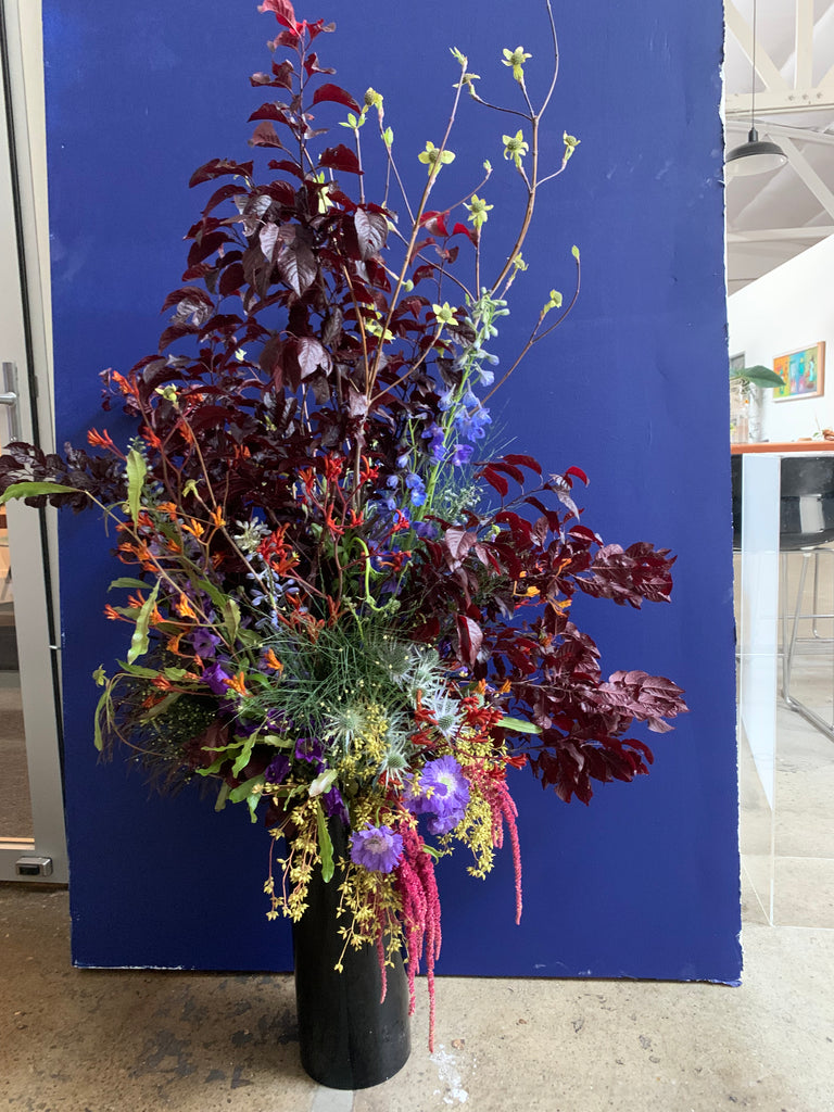 high end flower delivery designed with specialty flowers and artistry